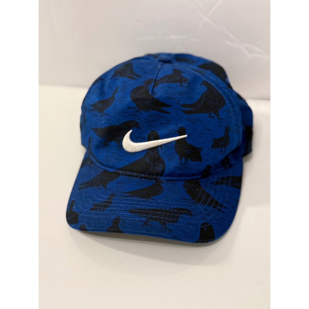 Nike Classic99 Dri-FIT Pigeon Print Hat Blue Black Adjustable Cap BQ1300-438